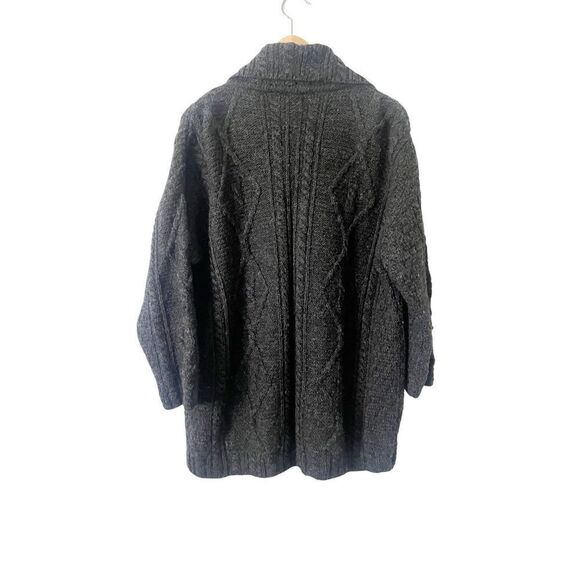 Carraigdonn Gray 100% Wool Single Button Cardigan Sweater XL - Picture 2 of 5